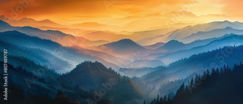 Witness the Majesty of a Mountain Sunrise, Where the Sky Ignites with a Symphony of Colors