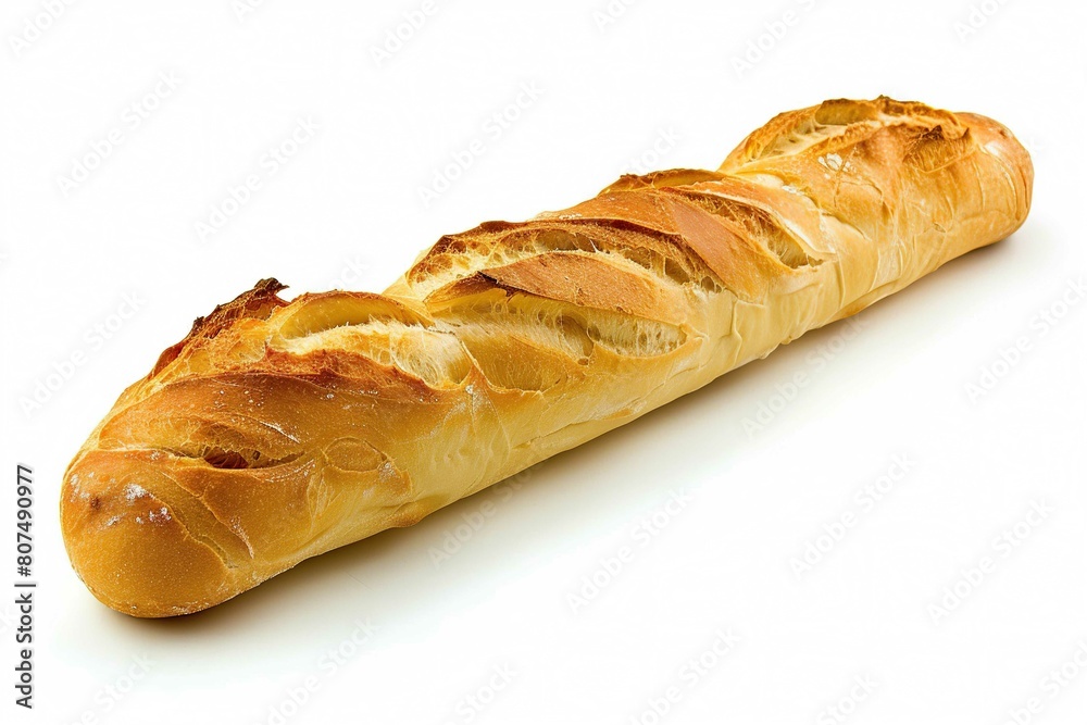 Baguette, isolated on white