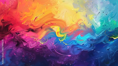 Colourful painting wallpaper