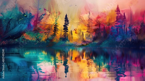 Colourful painting wallpaper --ar 16:9 © pixelwallpaper