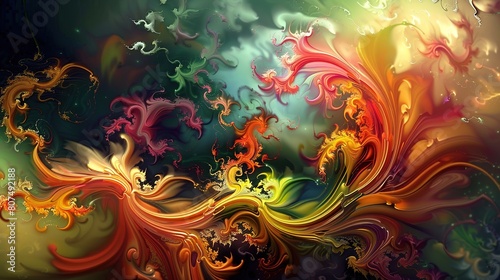 Colourful painting wallpaper --ar 16 9