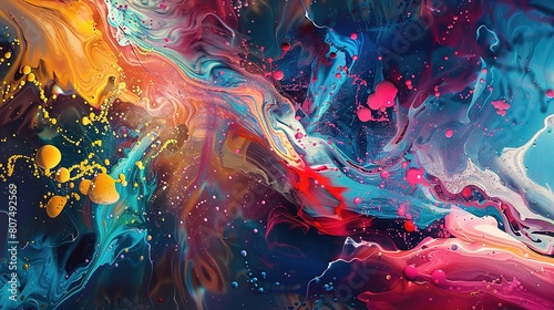 Colourful painting wallpaper