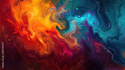 Colourful painting wallpaper