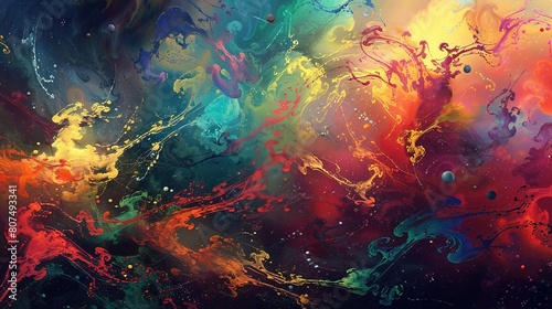 Colourful painting wallpaper