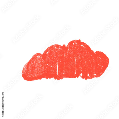 transparent red cloud doodle sketch PNG