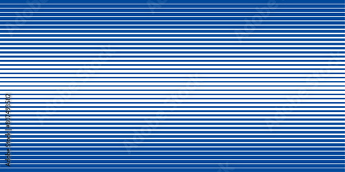  horizontal line blue pattern on white background. from thick to thin on the middle. faded dynamic backdrop. straight gradation stripes. abstract geometric vector illustration.