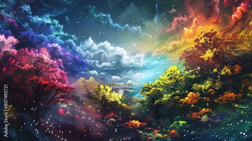 Colourful painting wallpaper  © pixelwallpaper