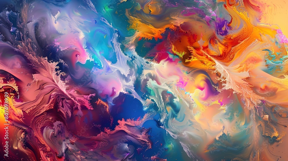 Colourful painting wallpaper --ar 16:9