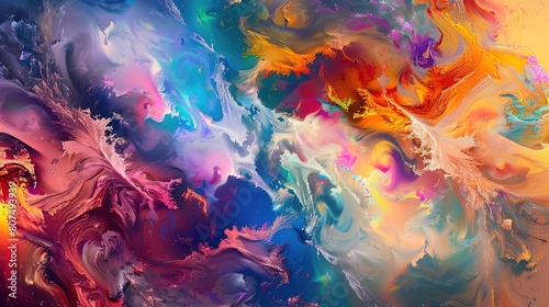 Colourful painting wallpaper --ar 16 9