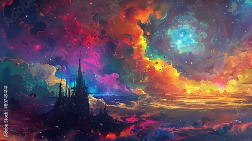 Colourful painting wallpaper 