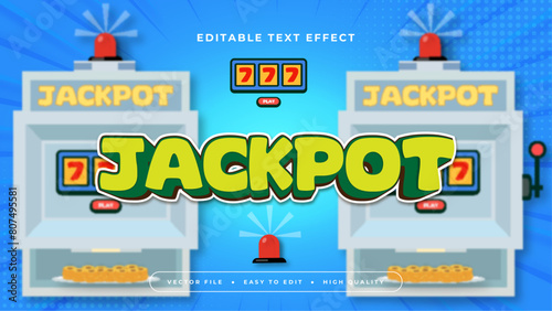 Colorful jackpot 3d editable text effect - font style