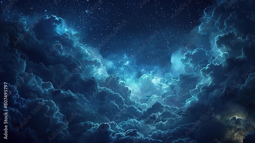 dark clouds swirling ominously against a starry sky dark clouds swirling ominously against a starry sky