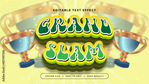 Colorful grand slam 3d editable text effect - font style
