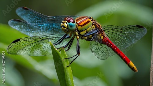 dragonfly on a leaf © Malik