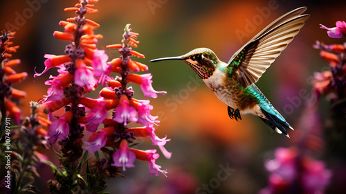 Picture the ethereal beauty of hummingbirds darting among blooming flora