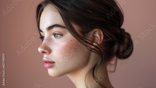 A minimalist interpretation of the ballerina bun, showcasing clean lines and refined poise.