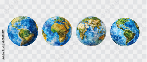 earth globe watercolor isolated graphic transparent