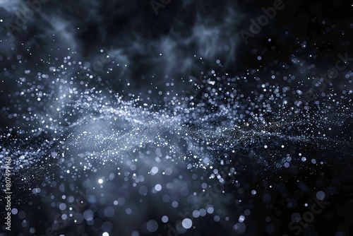 Light particles floating in a dark space, symbolizing the vastness of digital data in the universe