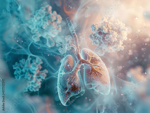 medical conceptual, asthma, no people - ai