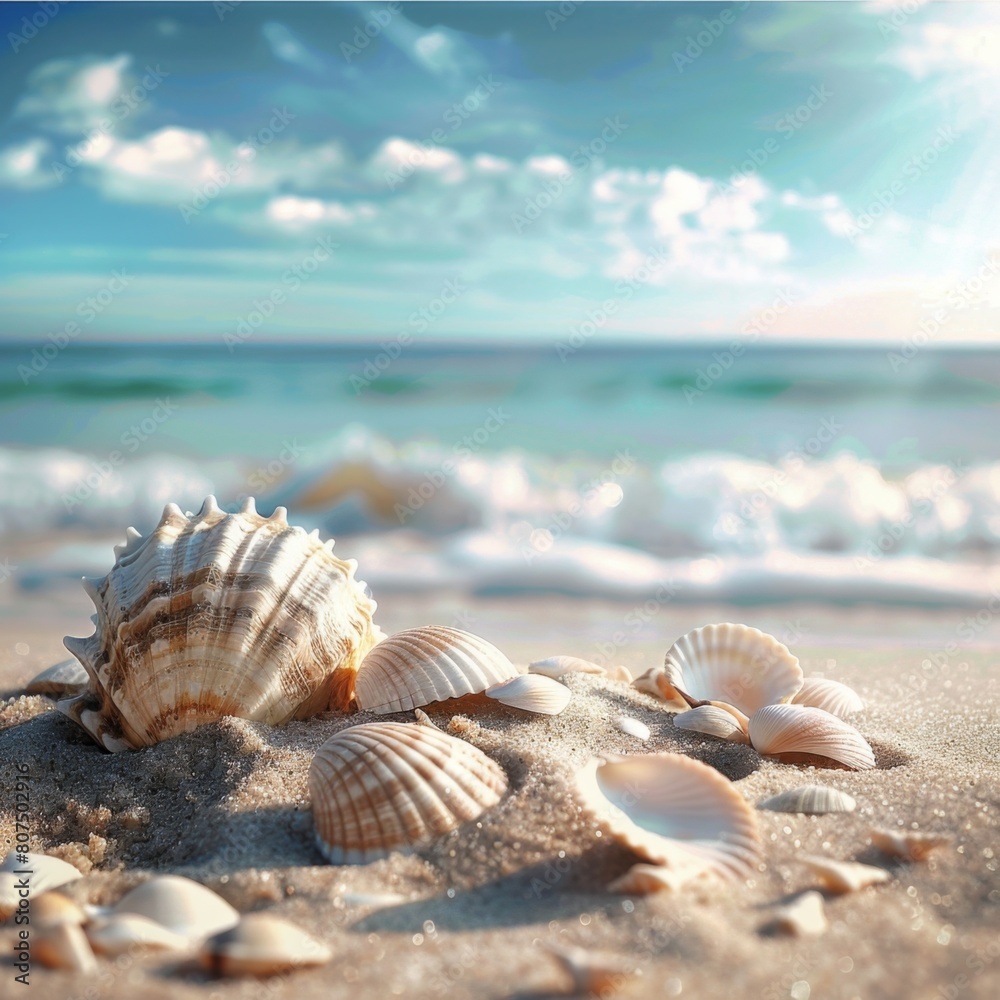 Sea Shell Background Illustration Sea Shell Background Illustration
