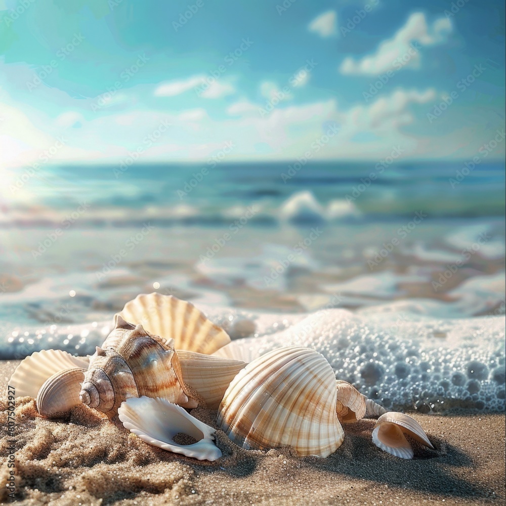 Sea Shell Background Illustration Sea Shell Background Illustration