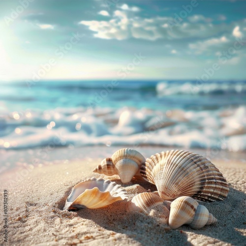 Sea Shell Background Illustration