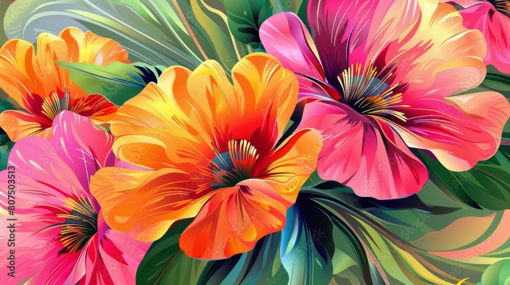 Obraz premium Vintage elegance bouquet of beautiful flowers, floral background, Ai Generated