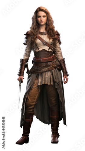 PNG Costume warrior female sword.