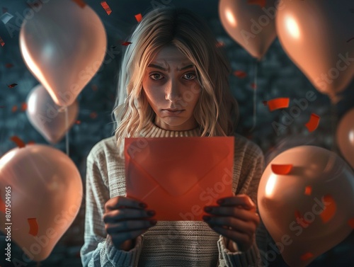 image of someone with social anxiety receiving a party invitation photo