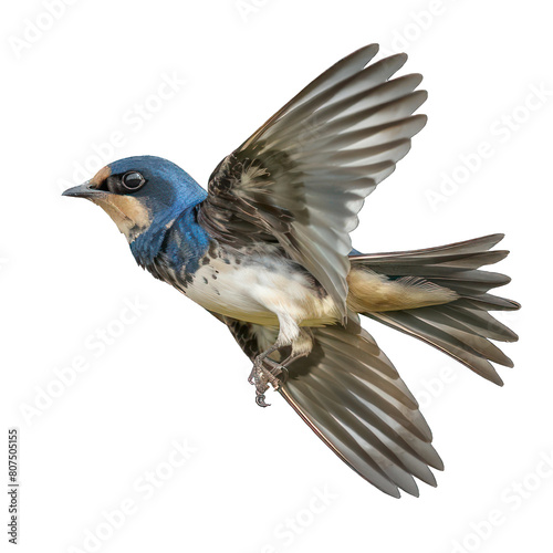 side view of swallow transparent isolated on white png