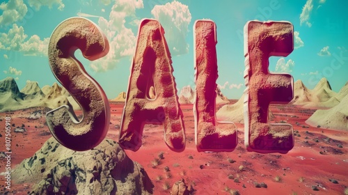 Mars Sale concept art poster. photo