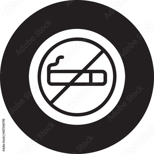 no smoke glyph icon
