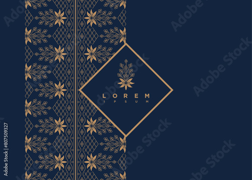 Luxury floral Seamless Pattern Indonesian Traditional Batik Motifs Design Template