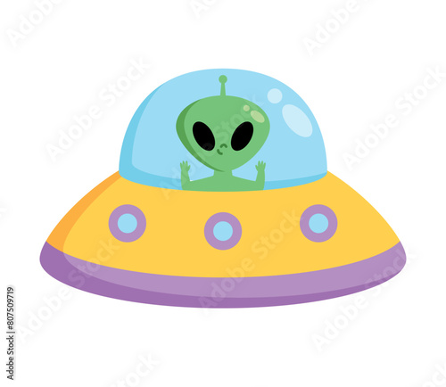 alien driving ufo