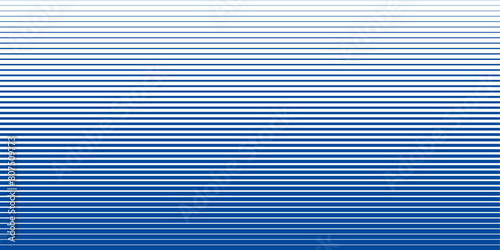 blue horizontal line pattern isolated on white background. from thick to thin strip . faded dynamic backdrop. straight gradation stipes. abstract geometric vector illustration.