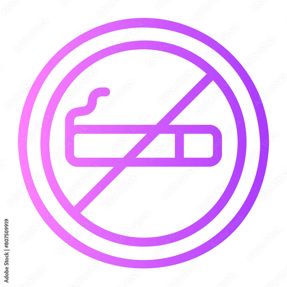 no smoke gradient icon