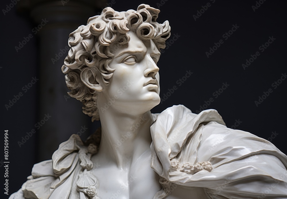 Detailed sculpture of a classical figure