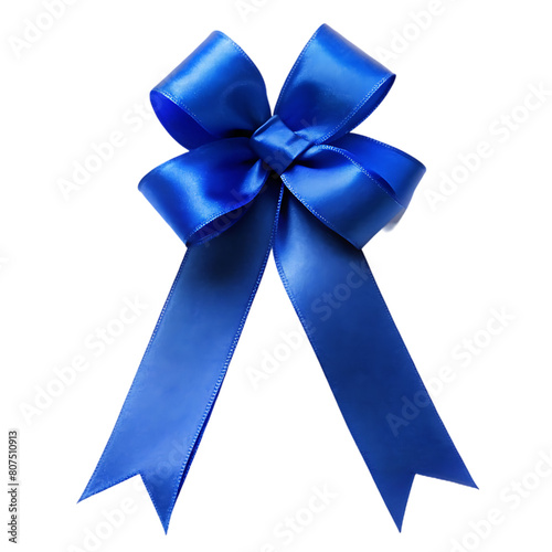3d rendering of blue november ribbon for marketing compositon