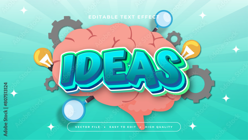 Colorful ideas 3d editable text effect - font style