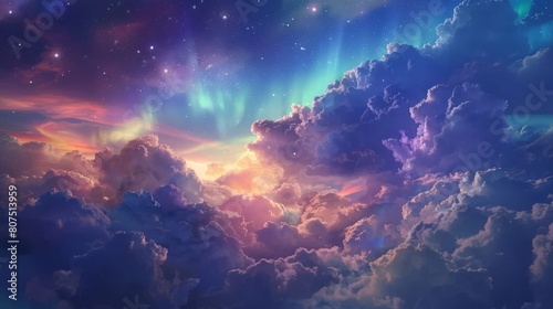 A dreamscape among the clouds and stars