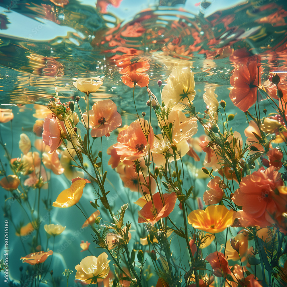 flowers in the water flowers in the water