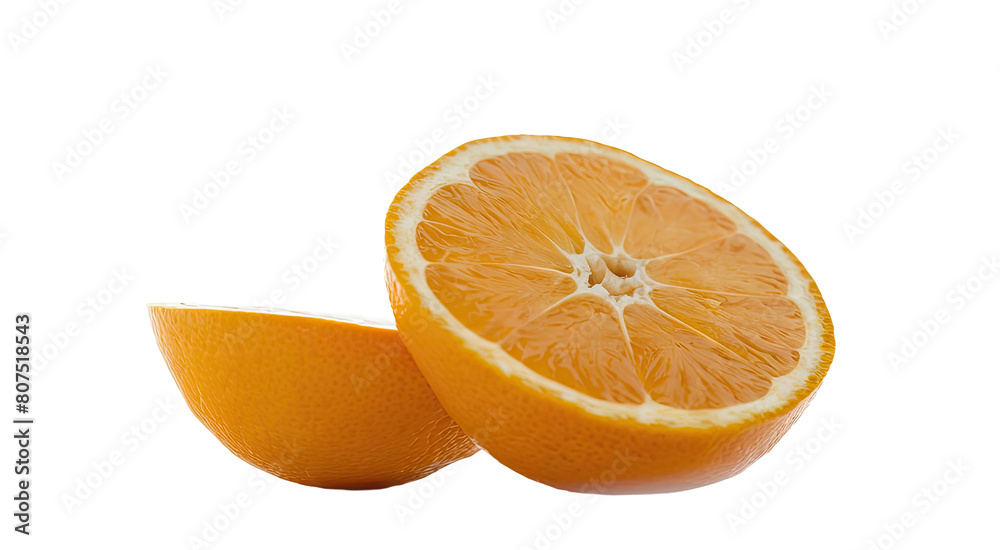 Fototapeta premium isolated sliced orange, GENERATIVE AI