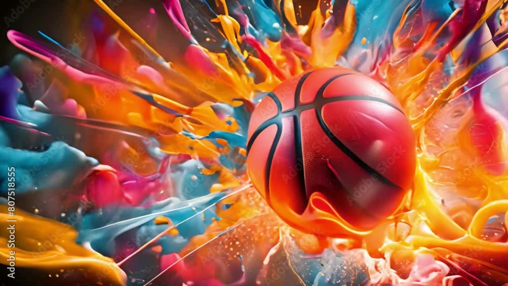 Explosive Hoops Vibrant Basketball Artistry Explosive Hoops Vibrant Basketball Artistry