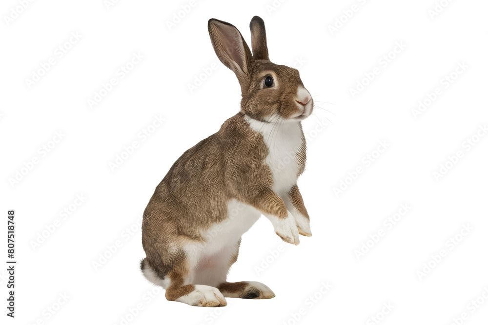 Obraz premium isolated cute rabbit , GENERATIVE AI