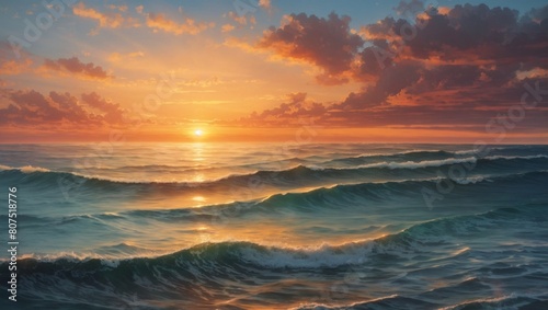 sunset over the ocean © Zahra