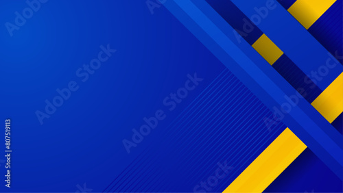 Colorful blue and yellow geometric background with fluid gradient shapes