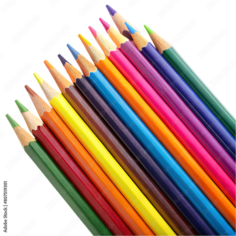 Fototapeta premium Wooden colored pencils o