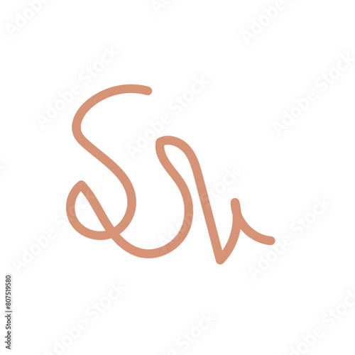 Tangled squiggly abstract line vector 