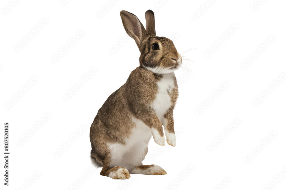 Obraz premium isolated cute rabbit , GENERATIVE AI