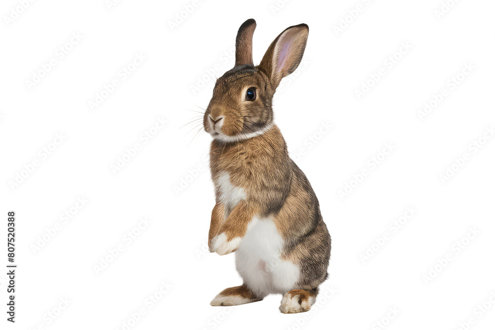 Obraz premium isolated cute rabbit , GENERATIVE AI